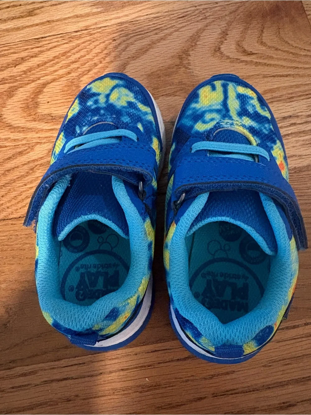 Stride Rite Blue and Yellow Kids Sneakers